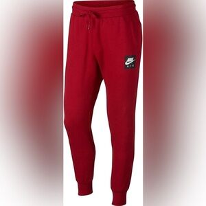 Nike Sportswear Mens Air Fleece Sweatpant Gym Red/Black/White CD9224-687 Large